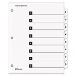 QuickStep OneStep Printable Table of Contents and Dividers, 8-Tab, 1 to 8, 11 x 8.5, White, 24 Sets