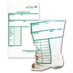 Cash Transmittal Bags w/Printed Info Block, 6 x 9, Clear, 100 Bags/Pack