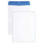 Security Tinted Catalog Envelope, #13 1/2, Cheese Blade Flap, Gummed Closure, 10 x 13, White, 100/Box
