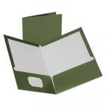 Two-Pocket Laminated Folder, 100-Sheet Capacity, Metallic Green