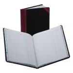 Record/Account Book, Journal Rule, Black/Red, 150 Pages, 9 5/8 x 7 5/8