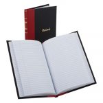 Record/Account Book, Black/Red Cover, 144 Pages, 5 1/4 x 7 7/8
