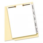 Write & Erase Tab Dividers for Classification Folders, 5-Tab, Side Tab, Letter
