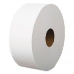 Jumbo Roll Bathroom Tissue, 1-Ply, White, 3.4" x 1200 ft, 12 Rolls/Carton