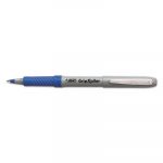 Roller Glide Roller Ball Pen, Fine 0.7mm, Blue Ink, Gray Barrel, Dozen