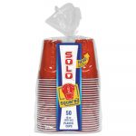 SOLO Squared Plastic Party Cups, 18 oz, Red & Blue, 50/Bag, 12 Bag/Carton