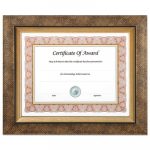 Executive Series Document and Photo Frame, 8 1/2 x 11, Gold Frame
