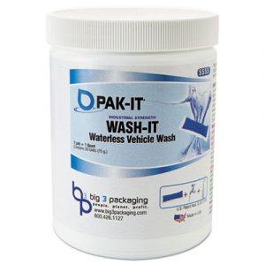 Wash-It Waterless Vehicle Wash, Breezy Scent, 20 PAK-ITs/Jar