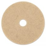 Natural Hog Hair Burnishing Floor Pads, 24" Diameter, 5/Carton