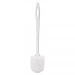 Toilet Bowl Brush, 14 1/2", White, Plastic