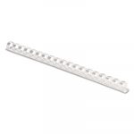 Plastic Comb Bindings, 3/8" Diameter, 55 Sheet Capacity, White, 100 Combs/Pack