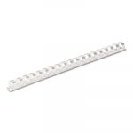 Plastic Comb Bindings, 1/2" Diameter, 90 Sheet Capacity, White, 100 Combs/Pack
