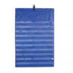 Essential Pocket Chart, 10 Clear & 1 Storage Pocket, Grommets, Blue, 31 x 42
