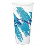 Double Sided Poly (DSP) Paper Cold Cups, 22 oz, White/Green/Purple, 1000/Carton