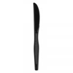 Plastic Cutlery, Heavy Mediumweight Knives, Black, 1000/Carton