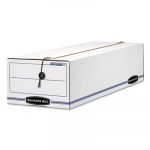 LIBERTY Storage Box, Record Form, 9 1/2 x 23 1/4 x 6, White/Blue, 12/Carton
