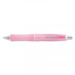 Dr. Grip Frosted Retractable Ballpoint Pen, 1mm, Black Ink, Pink Barrel