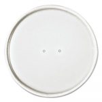 Paper Lids for 16oz Food Containers, White, Vented, 3.9"Dia, 25/Bag, 20 Bg/Ctn