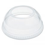 Open-Top Dome Lid for 16-24 oz Plastic Cups, Clear, 1.9"Dia Hole, 1000/Carton