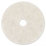 Ultra High-Speed Natural Blend Floor Burnishing Pads 3300, 27" Dia., White, 5/CT