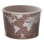 World Art Renewable and Compostable Food Container, 8 oz, Brown, 50/Pack, 20 Packs/Carton