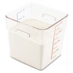 SpaceSaver Square Containers, 8qt, 8 4/5w x 8 3/4d x 8 3/4h, Clear