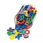Wonderfoam Magnetic Alphabet Letters, Assorted Colors. 105/Pack