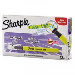 Clearview Pen-Style Highlighter, Chisel Tip, Fluorescent Yellow, Dozen