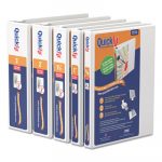 QuickFit Round-Ring View Binder, 3 Rings, 2" Capacity, 11 x 8.5, White