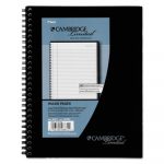 Wirebound Business Notebook, Wide/Legal Rule, Black Cover, 9.5 x 6.68, 80 Pages
