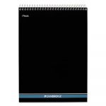 Stiff-Back Wire Bound Notebook, 1 Subject, Wide/Legal Rule, White/Blue Cover, 8.5 x 11.5, 70 Pages