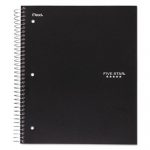 Wirebound Notebook, 1 Subject, Medium/College Rule, Black Cover, 11 x 8.5, 100 Pages