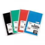 Spiral Notebook, 3 Subjects, Medium/College Rule, Assorted Color Covers, 9.5 x 5.5, 150 Pages