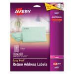 Matte Clear Easy Peel Mailing Labels w/ Sure Feed Technology, Laser Printers, 0.5 x 1.75, Clear, 80/Sheet, 25 Sheets/Box