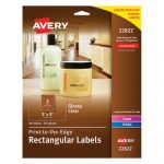 Rectangle Labels, Inkjet/Laser Printers, 2 x 3, Glossy Clear, 8/Sheet, 10 Sheets/Pack