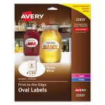 Oval Print-to-the-Edge Labels, 2 x 3.33, White, 8/Sheet, 10 Sheets/Pack