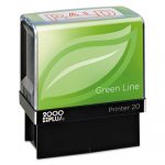 Green Line Message Stamp, Paid, 1 1/2 x 9/16, Red