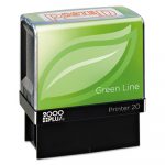Green Line Message Stamp, Posted, 1 1/2 x 9/16, Red