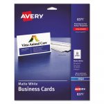 Printable Microperf Business Cards, Inkjet, 2 x 3 1/2, White, Matte, 250/Pack