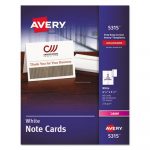 Note Cards, Laser Printer, 4 1/4 x 5 1/2, Uncoated White, 60/Pack with Envelopes
