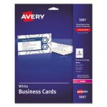 Print-to-the-Edge Microperf Business Cards, Color Laser, 2 x 3 1/2, Wht, 160/Pk