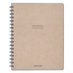 Collection Twinwire Notebook, 1 Subject, Wide/Legal Rule, Tan/Navy Blue Cover, 9.5 x 7.25, 80 Pages