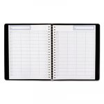 Undated Four-Person Group Daily Appointment Book, 10 3/4 x 8 1/2, Black