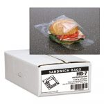 Jumbo Sandwich Bags, 0.7 mil, 5.5" x 6.25", Clear, 3,000/Carton