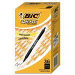 Soft Feel Retractable Ballpoint Pen, Medium 1mm, Black Ink/Barrel, 36/Pack