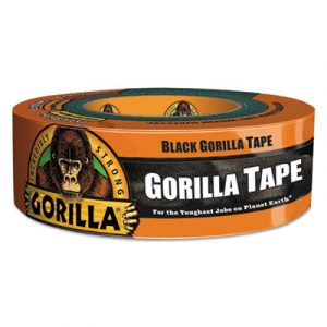 Gorilla Tape, Extra-Thick, All-Weather Duct Tape, 1.88" x 35yds, 3" Core, Black