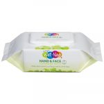 Hands and Face Cleansing Wipes, 7 x 6, White, Fragrance-Free, 110/Pack
