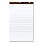 Docket Ruled Perforated Pads, Wide/Legal Rule, 8.5 x 14, White, 50 Sheets, 12/Pack