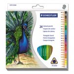 Triangular Colored Pencil Set, H/#3, 2.9mm, 24 Assorted Colors