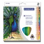 Triangular Colored Pencil Set, H/#3, 2.9mm, 48 Assorted Colors